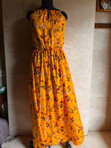 Yellow Floral Maxi Dress