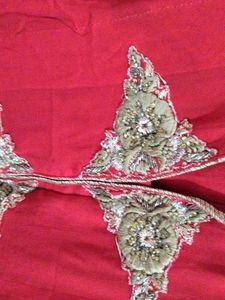 Red Embroidered Kurta
