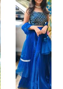 Stunning Royal Blue Lehenga Choli Set