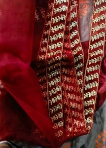 Maroon Floral Print Lehenga Choli Set