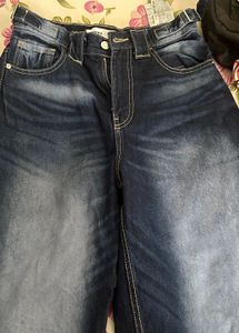 Bershka Baggy Blue Jeans