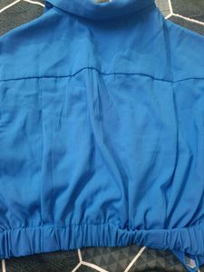 New Pantaloons classy electric blue top