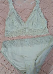 Lace Bralette with Matching Panty Set