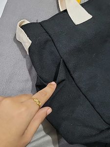 Black Canvas Tote Bag