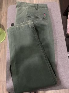 Green Casual Pants
