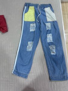 Patchwork Denim Jeans