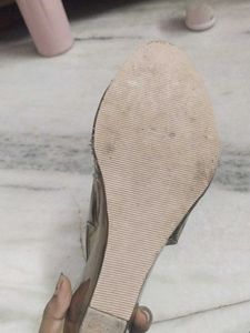 Elegant Metallic Slingback Heels