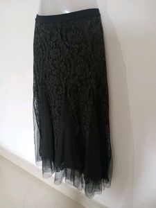 Elegant Black Lace Skirt