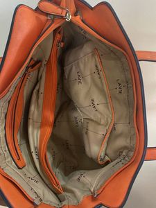 Chic Orange Textured Tote Bag