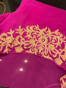 Beautiful thread work pink top with shimmer pant