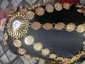 Exquisite Gold Coin Headpiece