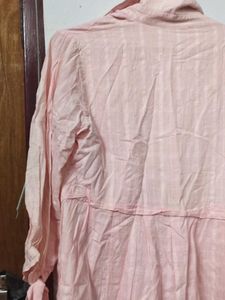 baby pink shrug top premium material