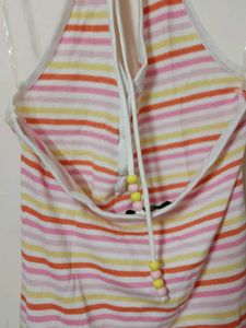 Candy Striped Halter Neck Bodycon Dress