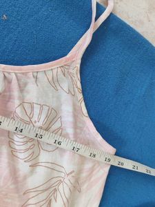 F&amp;F Soft Pink Leaf Print Nightgown
