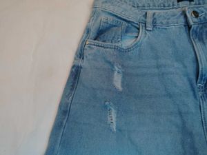 Dragon Print Distressed Baggy Jeans