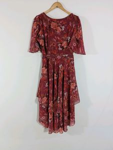 Mauve Printed Casual Dress (Women)