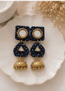 Boho Mirror Jhumka Earrings