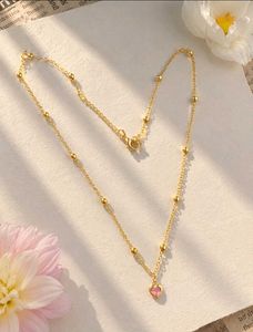 Gold Heart Pendant Necklace