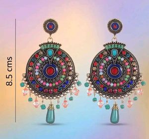 Bohemian Beaded Statement Earrings