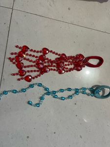 Beaded Heart Hair Ties (Set of 2)