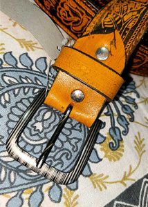Vintage Hand Tooling Men's Leather Belt