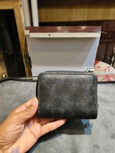 Embossed Floral Zip-Around Wallet