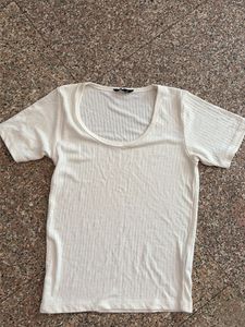 Cream Neck T-Shirt