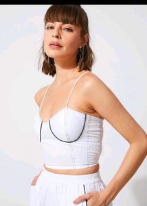 backless white corset top