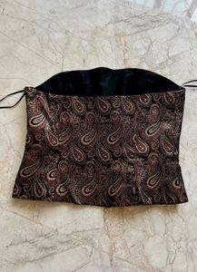 Brocade Silk Bustier Top (Traditional Modern)