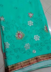 Synthetic Fancy Saree (Bright Shinee Colour)