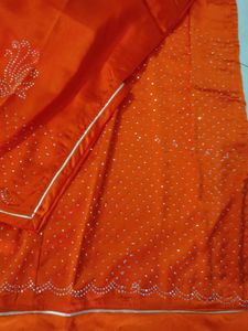 Vibrant Orange pitter work ..rajputi dress