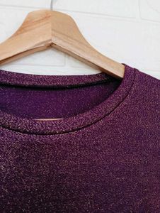 Sparkly Purple Long Sleeve Top