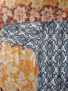 Navy Blue Printed Short Kurti