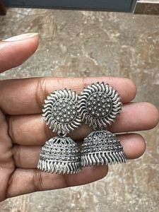 Elegant Oxidized Jhumka Earrings