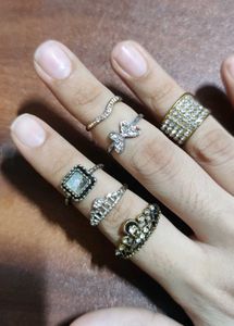 6 Boho Ring Set - Various Styles