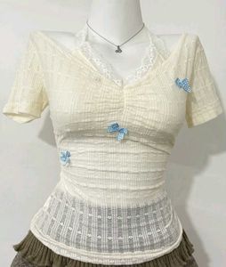 SAVANA Lace Cottagecore Whimsical Top