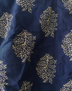 Stylish Blue Printed Cotton Kurta