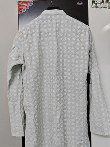 Men's Embroidered Kurta Like New light blue