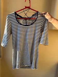 Striped 3/4 Sleeve Top