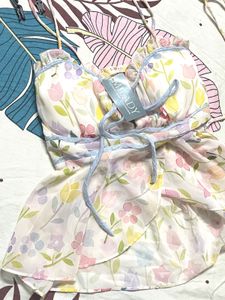 sleeveless babydoll top with strap