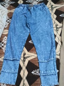 Women's Denim &amp; Beige Pants Set
