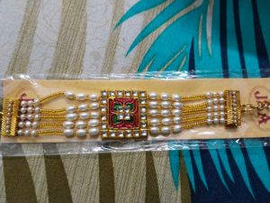 Gold-Tone Kundan Bracelet