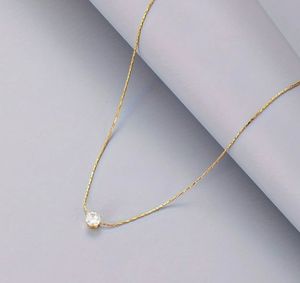 Delicate Solitaire Necklace