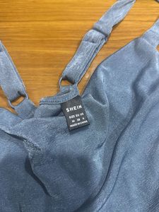 Stylish Blue Halter Neck Top