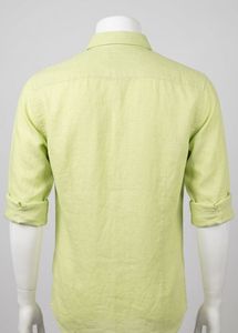 Men's Light Green Linen Shirt