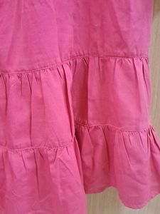 🩷Kawai Pink Tie-Neck Tunic Top