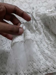 Elegant White Lace Dress for Girls