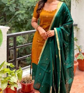 Mustard Yellow Kurta Set with Dupatta