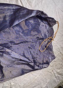 Royal Blue Brocade long Skirt