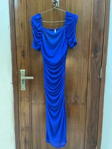 Stunning Royal Blue Ruched Dress